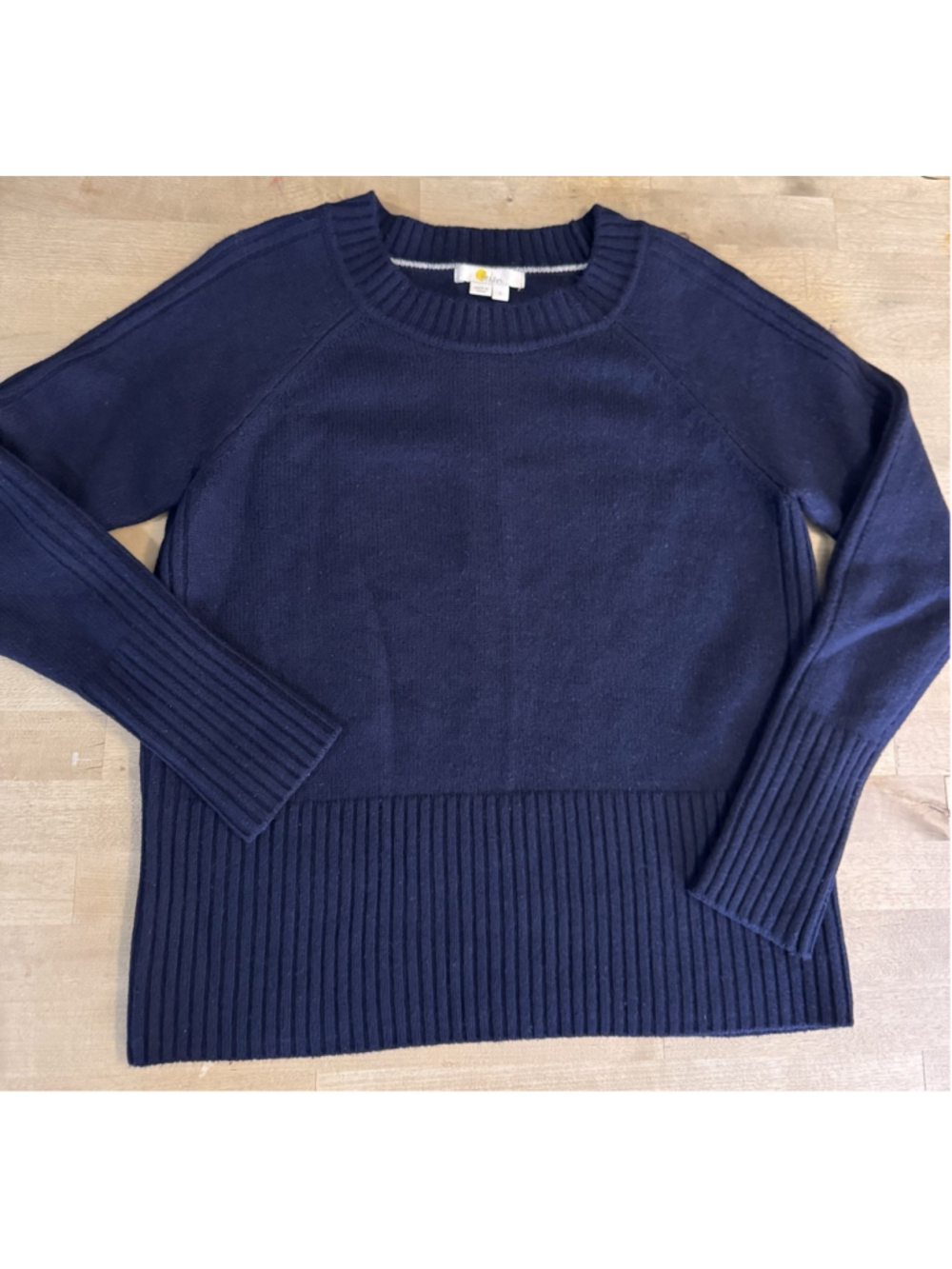 Boden Navy Blue Wool Cashmere Blend Crew Neck Sweater Womens Small